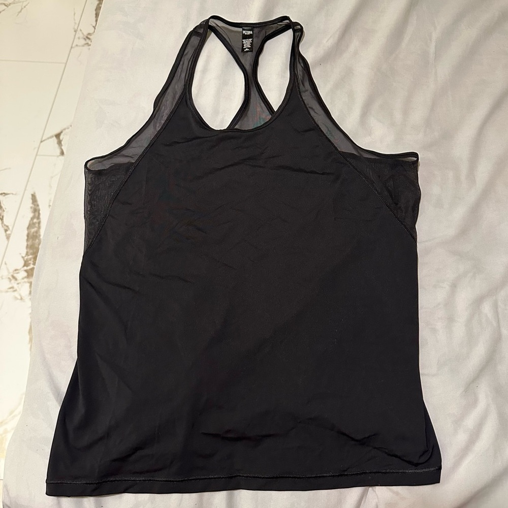 Victoria’s Secret Sports Womens Mesh Tank Top Sleeveless Black Size Medium - Picture 3 of 10